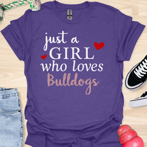 Just a girl who loves bulldogs - V4 - Elegant Lovely T-Shirt